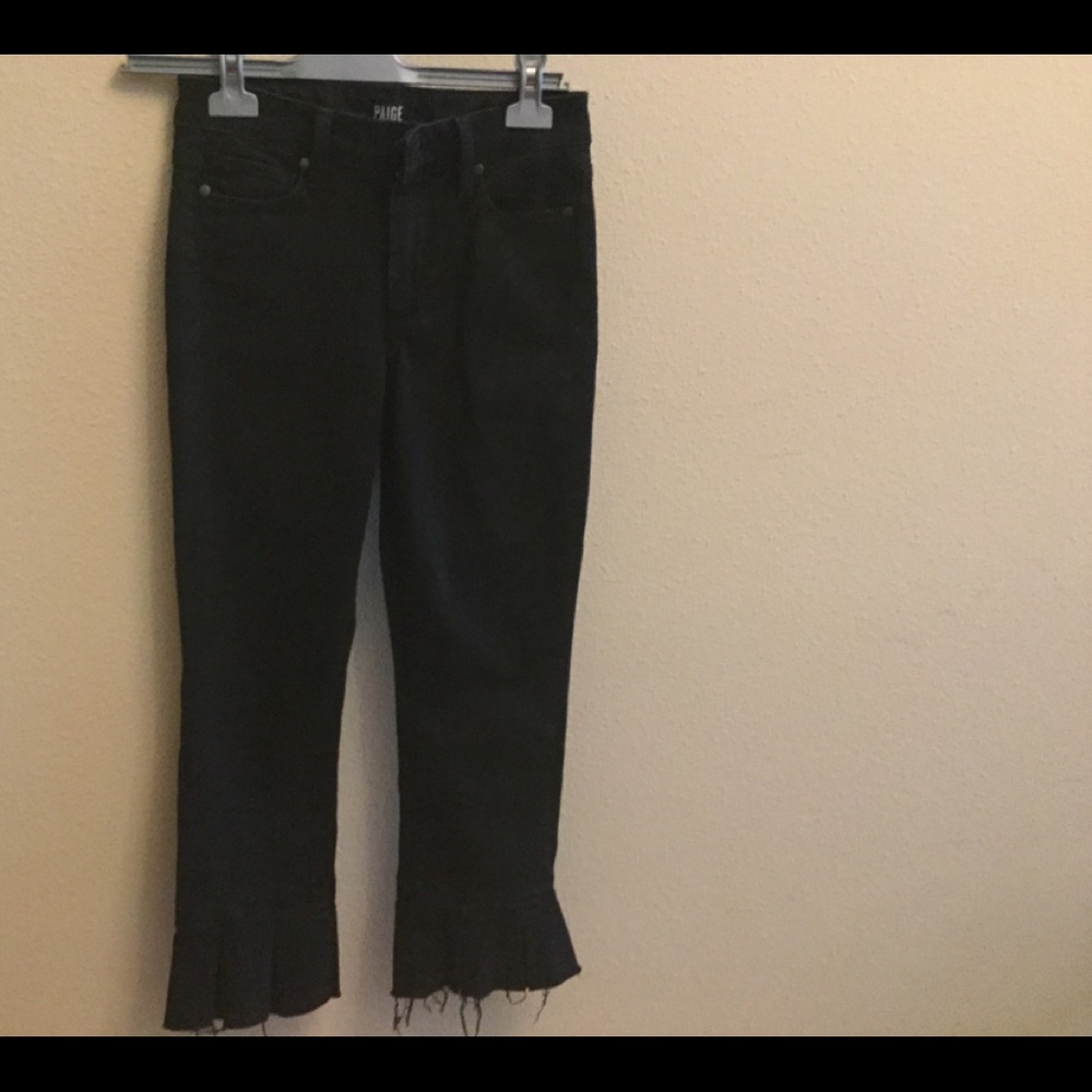 Anthropologie crop frayed flare by Paige Denim.